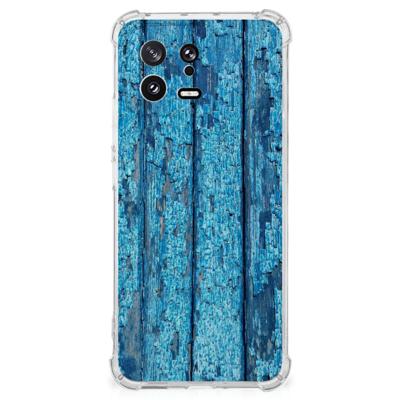 Xiaomi 13 Stevig Telefoonhoesje Wood Blue Xiaomi 13 Stevig Telefoonhoesje Wood Blue