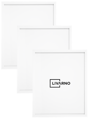 LIVARNO Set van 3 fotolijsten 40 x 50 cm (3-delig wit posterframe)