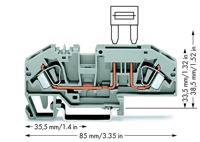 WAGO 282-696 Zekeringklem Grijs 1 stuk(s) - thumbnail