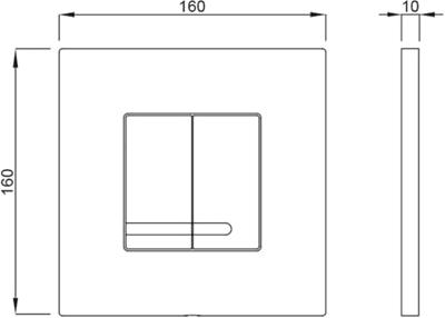 Ben Nemano bedieningspaneel geborsteld nikkel voor Ben BPF en BPSF
