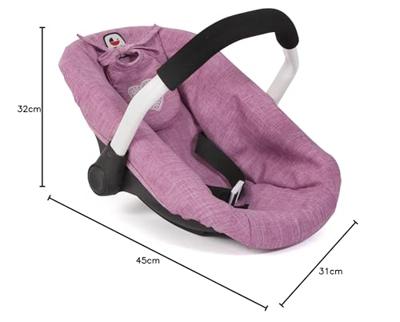 Poppen Autozitje Maxi-Cosi-stijl - Pink Jeans
