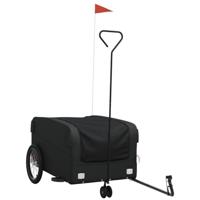 VidaXL Fietstrailer 45 kg ijzer zwart - thumbnail