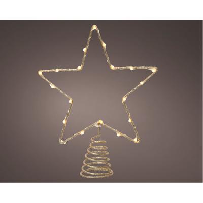 Kerstster Lumineo Gouden Metaal 27 x 22 x 5 cm