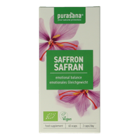 Purasana Saffraan vegan bio 60 Vegetarische capsules - thumbnail