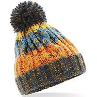 Beechfield CB486b Junior Corkscrew Pom Pom Beanie - Electric Grey - One Size - thumbnail