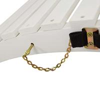 Ligbed 184x55x64 cm massief acaciahout wit - thumbnail