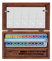 Van Gogh Aquarelverf Set In Kist - 24 Halve Napjes + 3 Accessoires - thumbnail