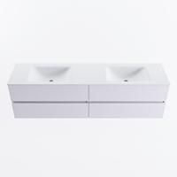 MONDIAZ VICA 180cm badmeubel onderkast Cale 4 lades. Wastafel CLOUD dubbel 2 kraangaten, kleur Talc. - thumbnail