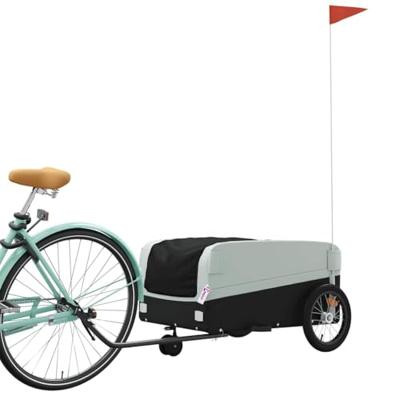 Fietstrailer 45 kg ijzer zwart en grijs Fietstrailer 45 kg ijzer zwart en grijs