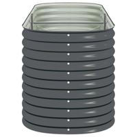 VidaXL Plantenbak verhoogd 240x80x81 cm gegalvaniseerd staal grijs - thumbnail