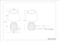 Trio Bruine tafellampAriana met taupe kap S - R51531044 - thumbnail