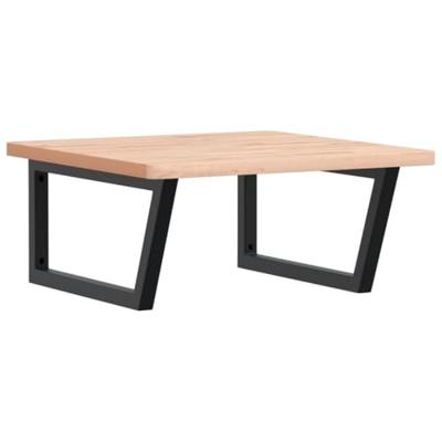 Badkamer wandschap staal en massief beukenhout