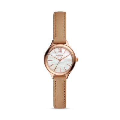 Horlogeband Fossil BQ3134 Leder Bruin 10mm Horlogeband Fossil BQ3134 Leder Bruin 10mm