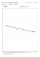 Lucide TRACK Opbouwrail - 1-fase Railsysteem / Railverlichting - 1 meter- Wit (Uitbreiding) - thumbnail