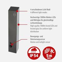 Brennenstuhl Solar LED-spot met infraroodbewegingsmelder | SOL 1000 Cubus | 1000lm | IP54 - 1173740001 - thumbnail
