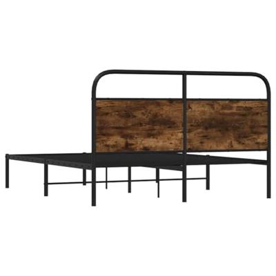 Bedframe zonder matras bewerkt hout gerookt eiken 140x190 cm