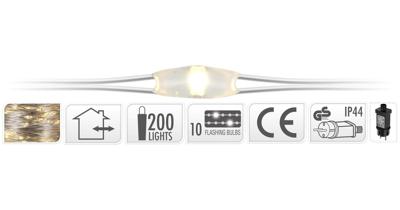 Zilverdraad 200led ww flash Nampook - Nampook Zilverdraad 200led ww flash Nampook - Nampook