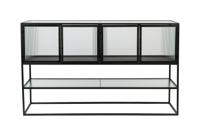 Dutchbone Dressoir 'Boli' Glas en metaal, 150cm - thumbnail