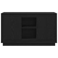 Dressoir Zwart Eiken 102 x 35 x 60 cm Bewerkt hout - thumbnail