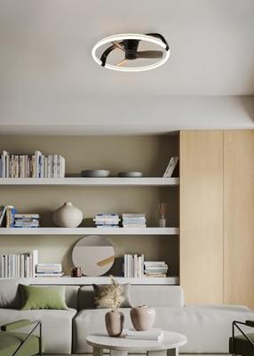 Trio Leuchten Plafondventilator Stockholm Ø 74 cm zwart