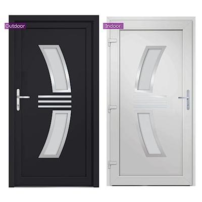 Voordeur 108x208 cm PVC antracietkleurig