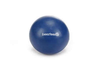 Rubber bal massief hondenspeeltje blauw 7.5 cm