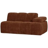 Woood Mojo 1,5-zits bank arm rechts ribstof Roestbruin - thumbnail