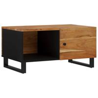 Salontafel 80x50x40 cm massief acaciahout en bewerkt hout - thumbnail
