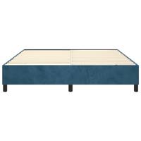 Boxspringframe fluweel donkerblauw 180x200 cm - thumbnail