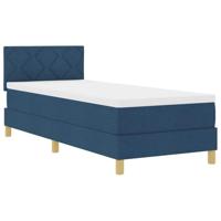 Boxspringbed met Matras & LED Blauw 80x200 cm Stof - thumbnail