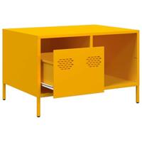 Salontafel 68,5x50x43,5 cm koudgewalst staal mosterdgeel - thumbnail