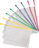 Tarifold opbergtas met rits, ft A4, pak van 8 stuks in geassorteerde kleuren - thumbnail
