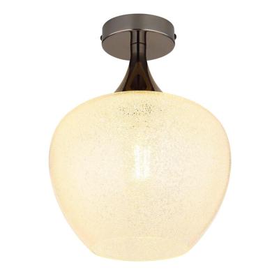 Globo Antraciet plafondlampMaxy met wit glas enkel Ø 24cm - 15548DK