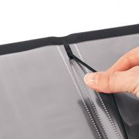 Sigel SM202 Menumap DIN A4 1 stuk(s) Incl. 2 dubbele transparante hoezen voor 8 paginas, Rubberen binding Zwart - thumbnail