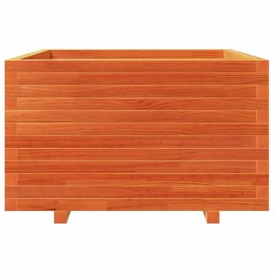Plantenbak 80x80x49,5 cm massief grenenhout wasbruin