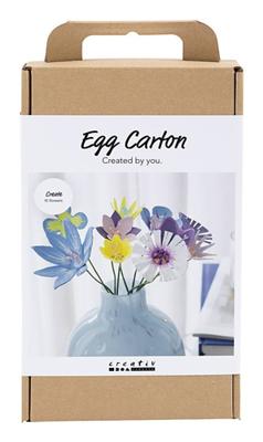 Creativ Company Hobbyset bloemen van eierdozen pastelkleuren