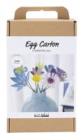 Creativ Company Hobbyset bloemen van eierdozen, pastelkleuren, 1 doos - thumbnail
