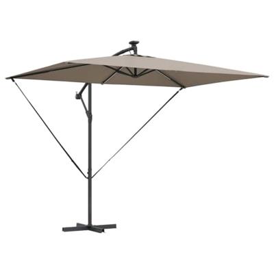 VidaXL Parasol taupe 294 x 200 x 270 cm polyester en aluminium VidaXL Parasol taupe 294 x 200 x 270 cm polyester en aluminium