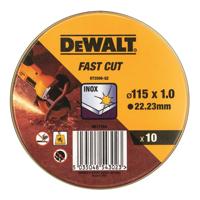 DeWalt Accessoires Blik 10st Doorslijpschijf INOX 115x1x22,2mm in display - DT3506-QZ - thumbnail