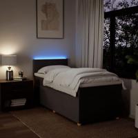 Boxspring met matras stof donkerbruin 100x200 cm - thumbnail