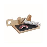 Worst Guillotine - LIVOO - MEC127 - Bovenkant van rubberhout en leisteen - Mes van roestvrij staal - Veiligheid - thumbnail