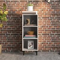 Dressoir 34,5x32,5x90 cm bewerkt hout grijs sonoma eikenkleurig - thumbnail