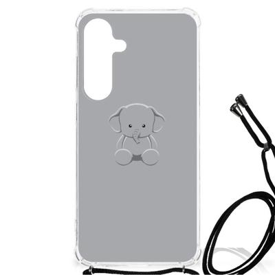Samsung Galaxy S24 Plus Stevig | Bumper Hoesje | Grijs Baby Olifant