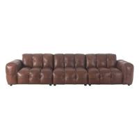 Dutchbone 4,5-zits Bank 'Hackman' Leder, kleur Chocolate - thumbnail