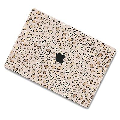 Lunso MacBook Pro 14 inch (2021-2024) cover hoes - case - Leopard Rose Gold