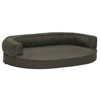 VidaXL Hondenbed ergonomisch linnen-look 75x53 cm donkergrijs - thumbnail