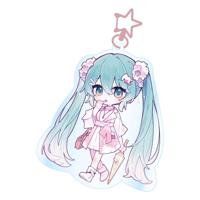 Hatsune Miku Acrylic Keychain Kawaii Summer Time - thumbnail