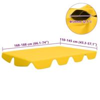 Vervangingsluifel voor schommelbank 188/168x110/145 cm geel - thumbnail