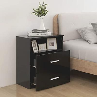 VidaXL Nachtkastjes 2 st 50x32x60 cm zwart