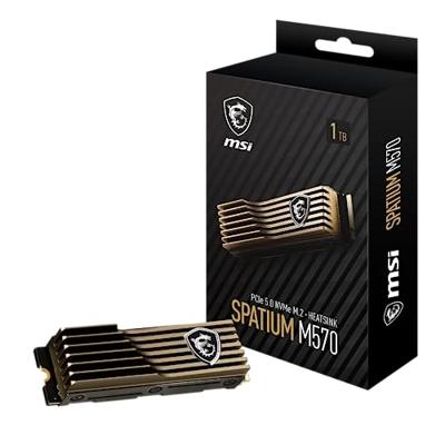 MSI SPATIUM M570 PCIE 5.0 NVME M.2 1TB HS internal solid state drive PCI Express 4.0 3D NAND MSI SPATIUM M570 PCIE 5.0 NVME M.2 1TB HS internal solid state drive PCI Express 4.0 3D NAND
